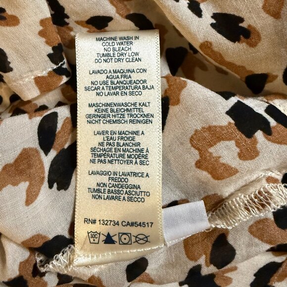 Anthropologie Cloth & Stone Luisa Leopard button down womens - Picture 8 of 12